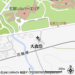 秋田県大館市十二所平内新田300周辺の地図