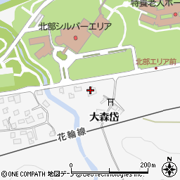秋田県大館市十二所平内新田周辺の地図