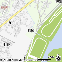 秋田県能代市二ツ井町荷上場町尻周辺の地図