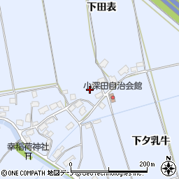 秋田県鹿角市花輪下田表周辺の地図