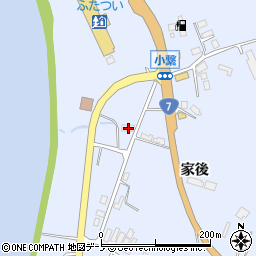秋田県能代市二ツ井町小繋神明社下40周辺の地図