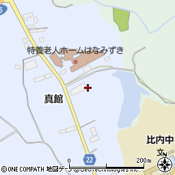 秋田県大館市比内町新館真館周辺の地図
