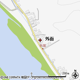 秋田県能代市二ツ井町種外面93周辺の地図