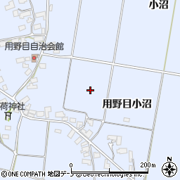 秋田県鹿角市花輪用野目小沼周辺の地図