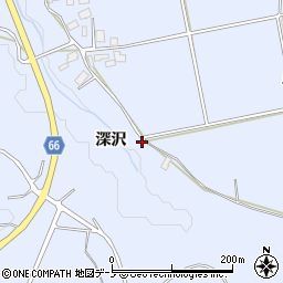 秋田県鹿角市花輪深沢62-1周辺の地図