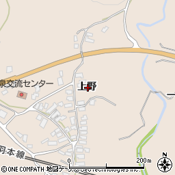 秋田県北秋田市今泉上野周辺の地図