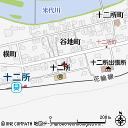 秋田県大館市十二所谷地町5周辺の地図