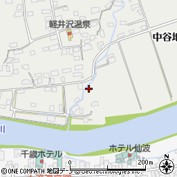 秋田県大館市軽井沢中谷地16周辺の地図