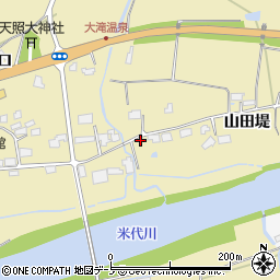 秋田県大館市曲田山田堤49周辺の地図