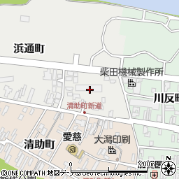 秋田県能代市浜通町1周辺の地図