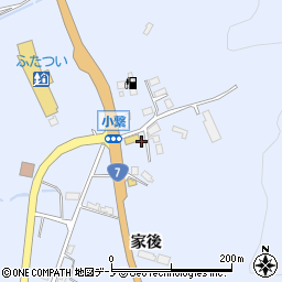 秋田県能代市二ツ井町小繋恋の沢周辺の地図