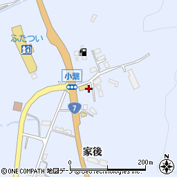 秋田県能代市二ツ井町小繋（恋の沢）周辺の地図