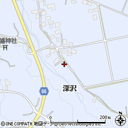秋田県鹿角市花輪深沢65-1周辺の地図