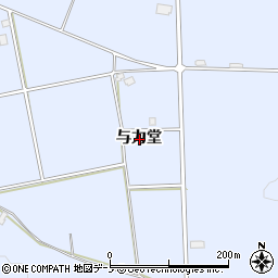 秋田県鹿角市花輪与力堂周辺の地図