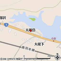 秋田県北秋田市今泉大堤岱周辺の地図
