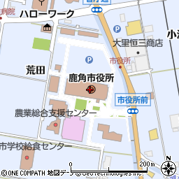 〒018-5200 秋田県鹿角市（以下に掲載がない場合）の地図
