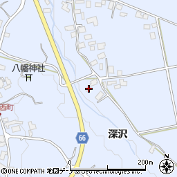 秋田県鹿角市花輪深沢63周辺の地図