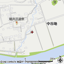 秋田県大館市軽井沢中谷地17周辺の地図