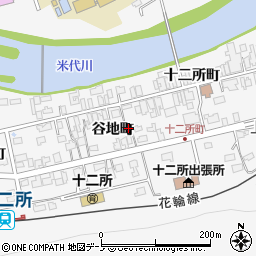 秋田県大館市十二所谷地町230周辺の地図