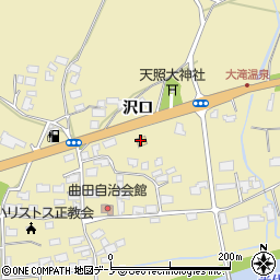 ローソン大館曲田店周辺の地図