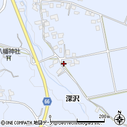 秋田県鹿角市花輪深沢68周辺の地図
