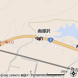 秋田県北秋田市今泉（中台）周辺の地図