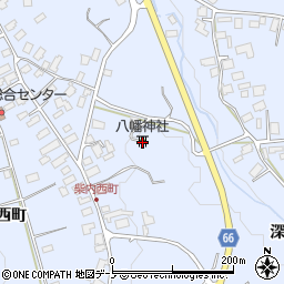 秋田県鹿角市花輪西町76周辺の地図