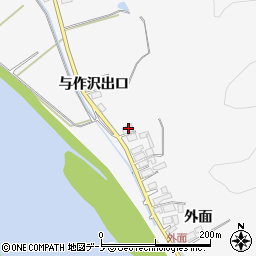 秋田県能代市二ツ井町種外面111周辺の地図