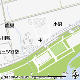 北秋田市役所　鷹巣浄化センター周辺の地図