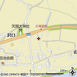 秋田県大館市曲田（沢口）周辺の地図