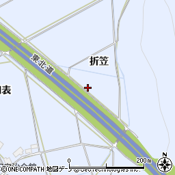 秋田県鹿角市花輪折笠周辺の地図