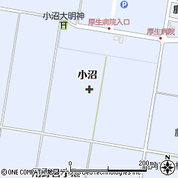 秋田県鹿角市花輪小沼周辺の地図
