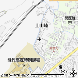秋田県能代市二ツ井町上山崎11-2周辺の地図