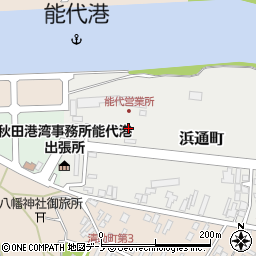 秋田県能代市浜通町3周辺の地図
