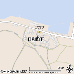 秋田県能代市能代町日和山下22-12周辺の地図