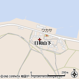 秋田県能代市能代町（日和山下）周辺の地図