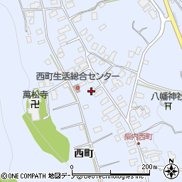 秋田県鹿角市花輪西町208周辺の地図