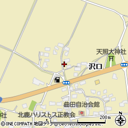 秋田県大館市曲田家ノ後周辺の地図