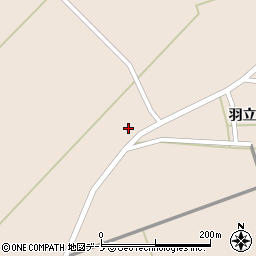 秋田県能代市二ツ井町飛根（下悪戸上段）周辺の地図