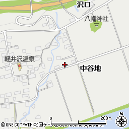 秋田県大館市軽井沢中谷地146周辺の地図