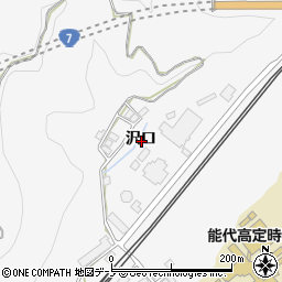 秋田県能代市二ツ井町沢口周辺の地図