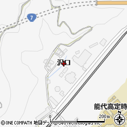秋田県能代市二ツ井町（沢口）周辺の地図