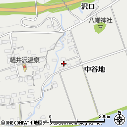秋田県大館市軽井沢中谷地145周辺の地図