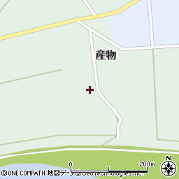 秋田県能代市大曲周辺の地図