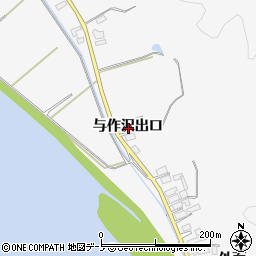 秋田県能代市二ツ井町種与作沢出口周辺の地図