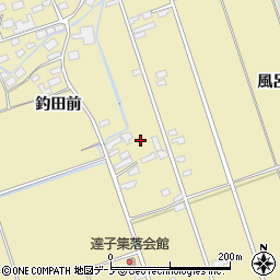 秋田県大館市比内町達子（風呂添）周辺の地図