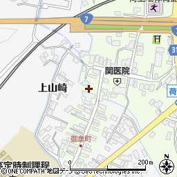 秋田県能代市二ツ井町荷上場上山崎周辺の地図
