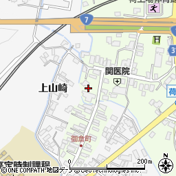 秋田県能代市二ツ井町荷上場（上山崎）周辺の地図
