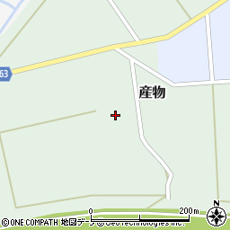 秋田県能代市産物大曲周辺の地図