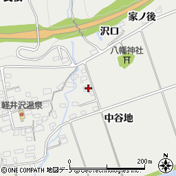 秋田県大館市軽井沢中谷地27-2周辺の地図